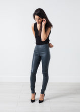Load image into Gallery viewer, Elenaso Leather Trouser in Cool Grey