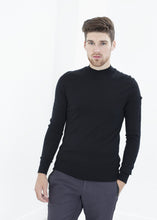 Tải hình ảnh vào trình xem Thư viện, Merino Knit Turtleneck in Black