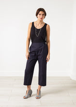 Load image into Gallery viewer, Wide Cropped Trouser in Navy
