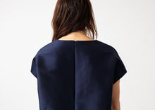 Load image into Gallery viewer, Tucked Sleeve Blouse in Navy
