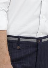 Load image into Gallery viewer, Sinclair Trouser in Navy Stripe
